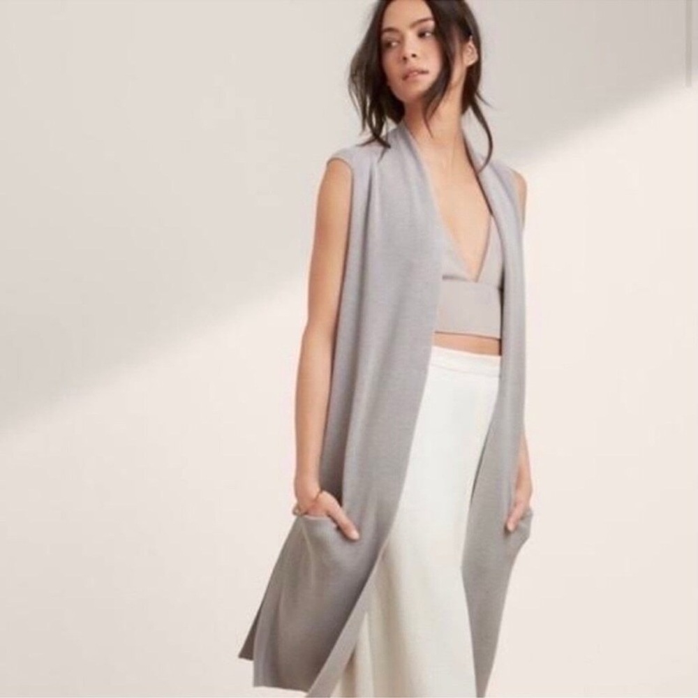 WILFRED | open long knit vest | size xxs (overwhelmed)